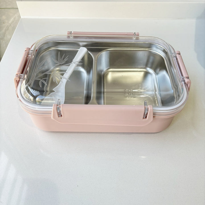 Dual-Compartment Stainless Steel Lunch Box