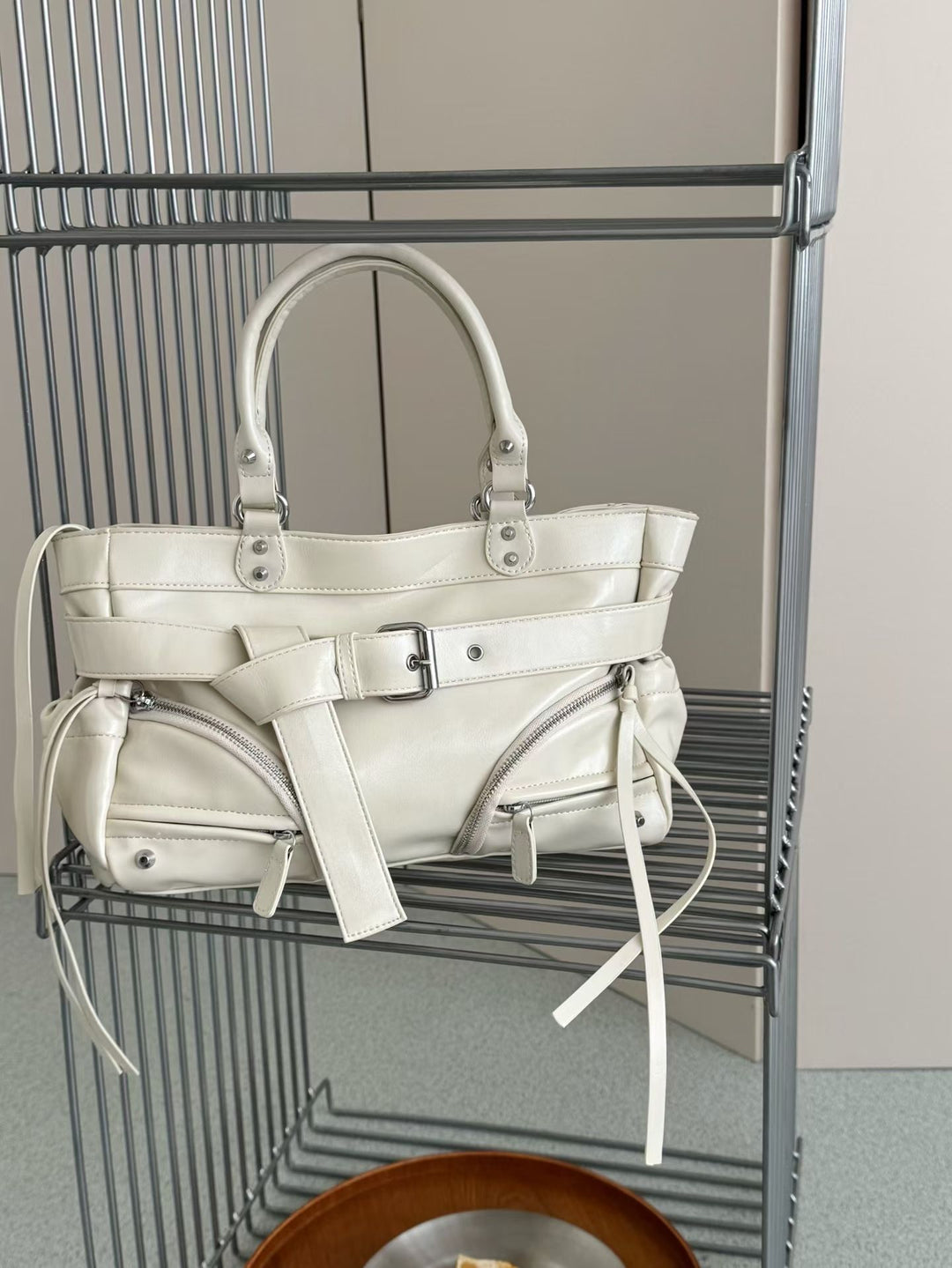 Structured Leather Handbag