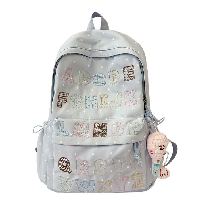 Backpack with Innovative ABC Motif and Multifunctional Pockets Kalsten