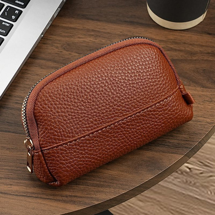 Premium Leather Zippered Cosmetic Pouch Kalsten