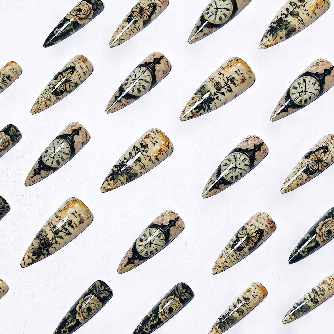 Creative Art Nails with Vintage Inspired Design Kalsten