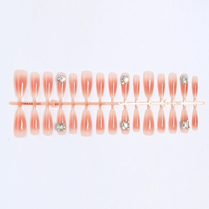 Artificial nail set with elegant crystalline accents Kalsten
