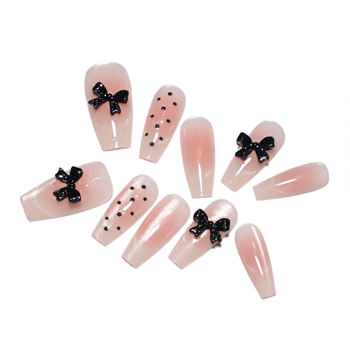 Elegant artificial nails with bow design Kalsten