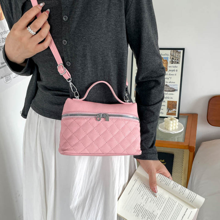 Quilted Leather Crossbody Handbag