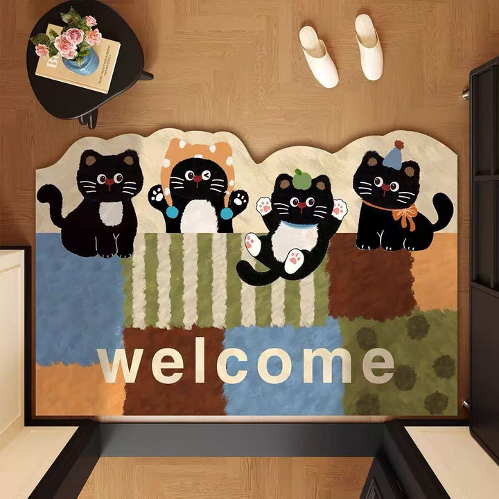 Cat-Themed Welcome Mat