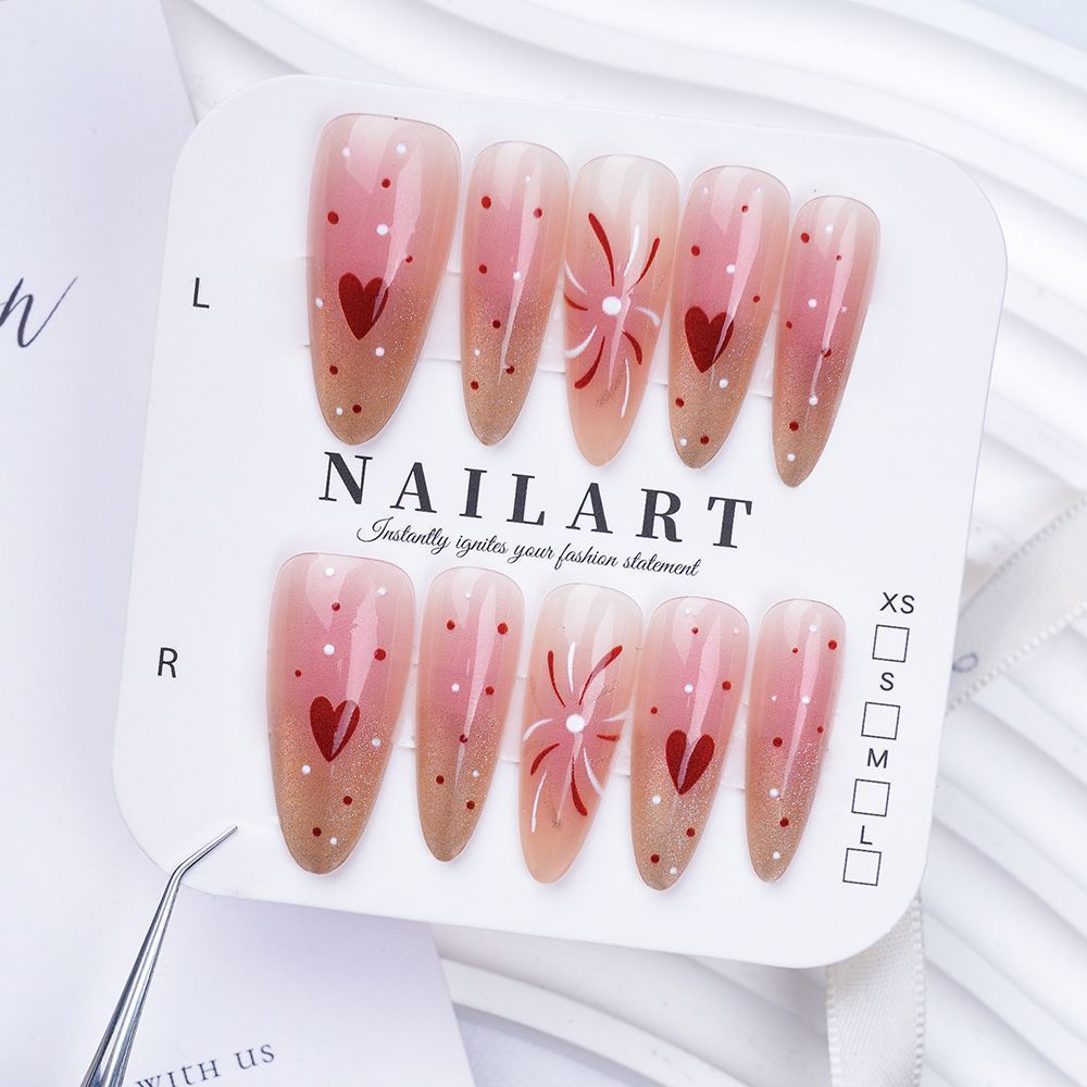 Artificial nails with glamorous crystal design Kalsten