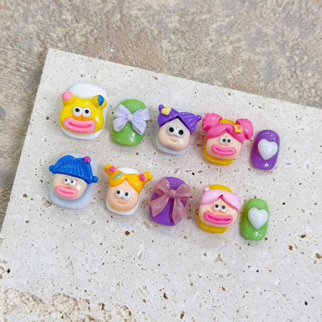 Creative Character Press-On Nail Art Set
