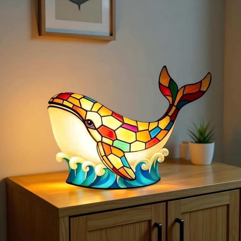 Decorative Whale Fish Table Lamp Kalsten