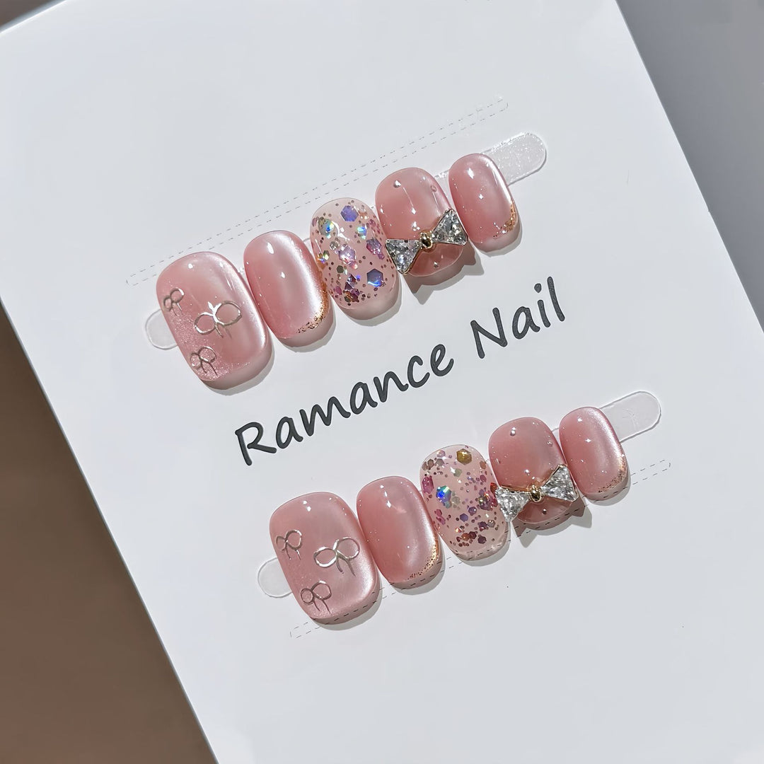 Glamorous Rhinestone Press-On Nail Set Kalsten