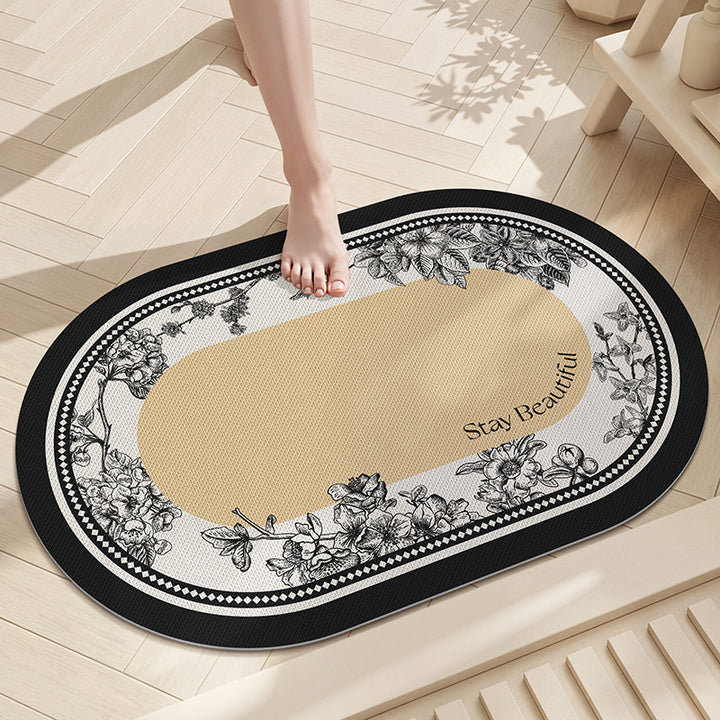 Floral Mosaic Bathroom Mat Kalsten