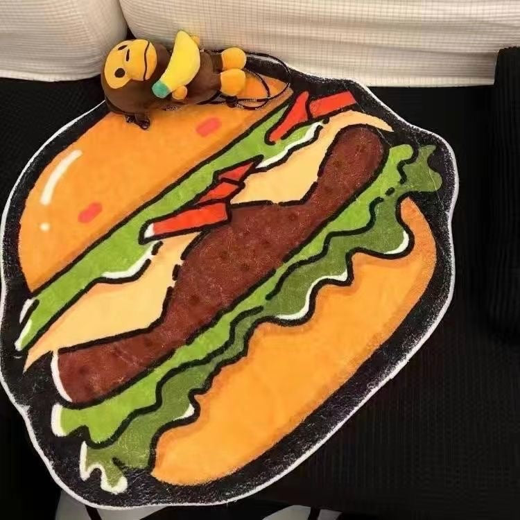 Playful Hamburger-Shaped Mat