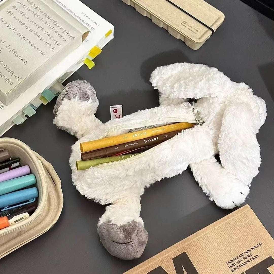 Plush Bunny-Shaped Pencil Holder