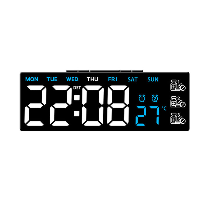 Digital LED desk clock with temperature and day of the week display Kalsten