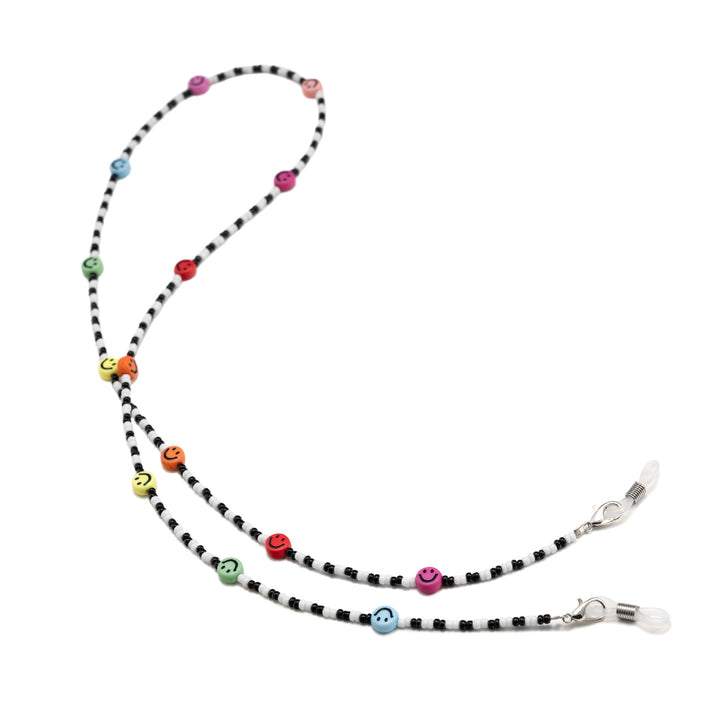 Colorful Beaded Smile Face Eyewear Chain Kalsten