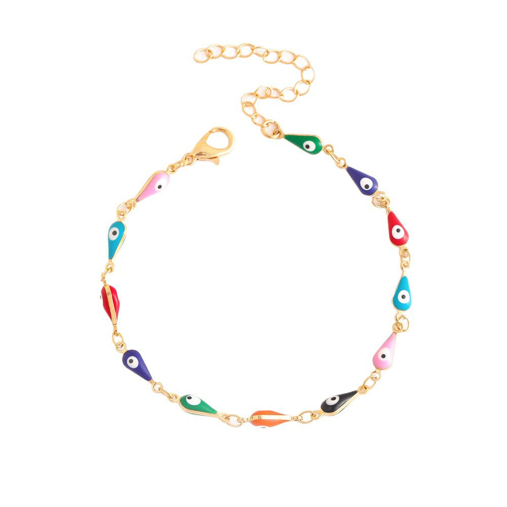 Colorful Evil Eye Charm Anklet Kalsten 1788164324