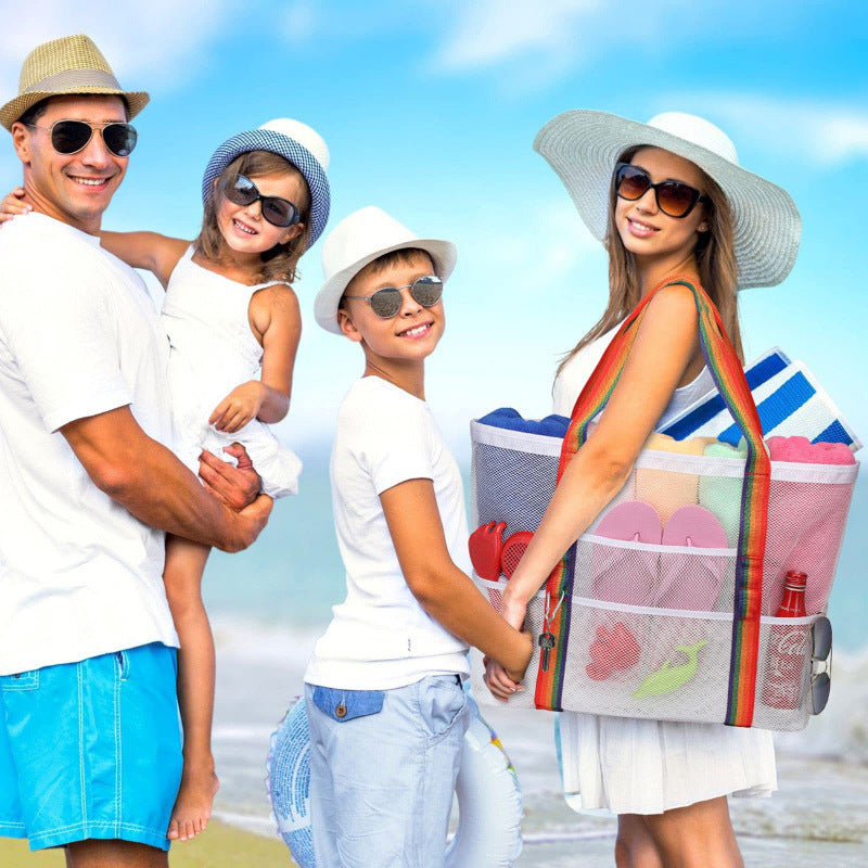 Beach bag with breathable net material Kalsten