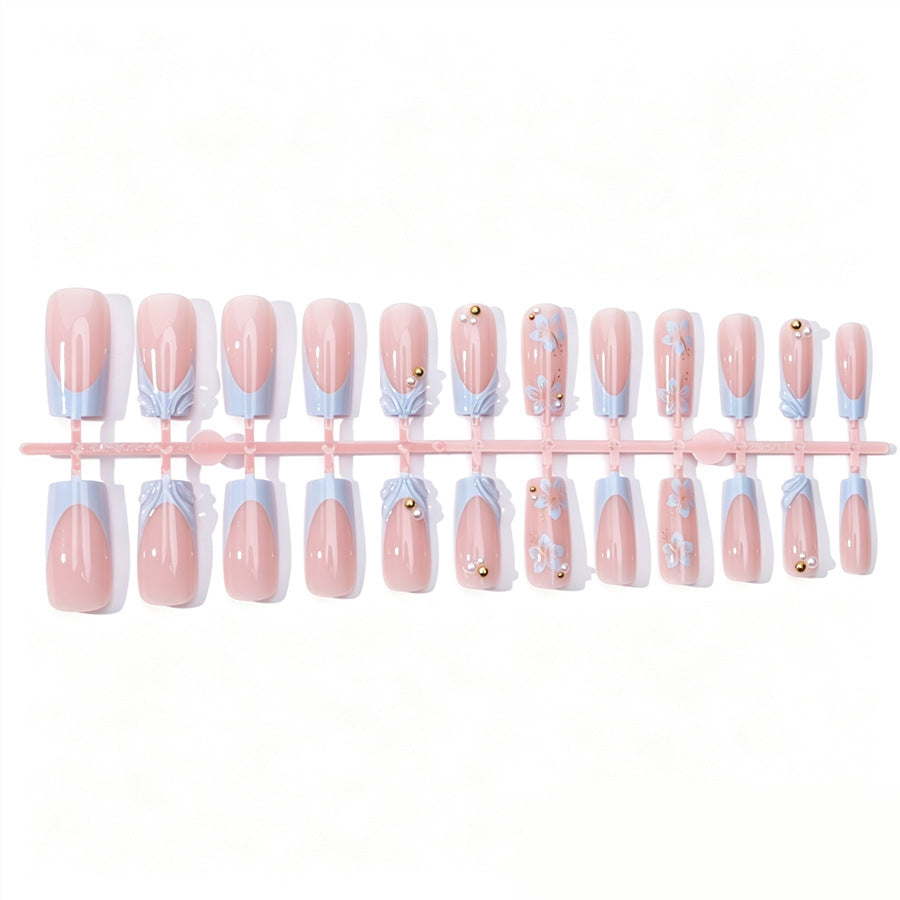 Decorative 3D Floral Press-On Nails Kalsten