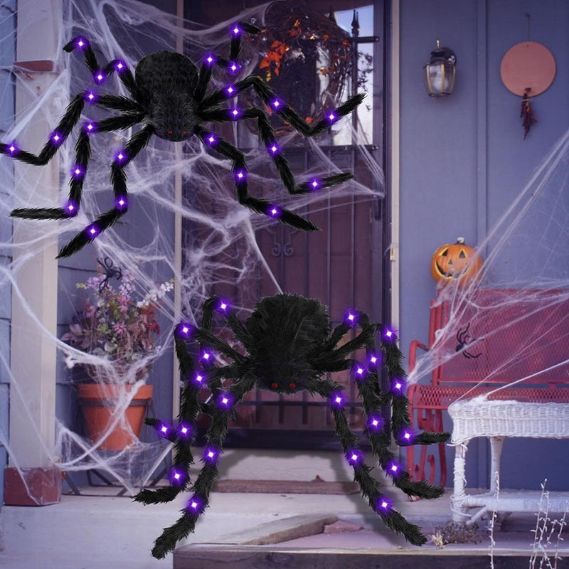 Decorative and glowing Halloween spider