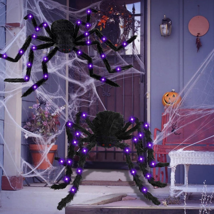Decorative and glowing Halloween spider