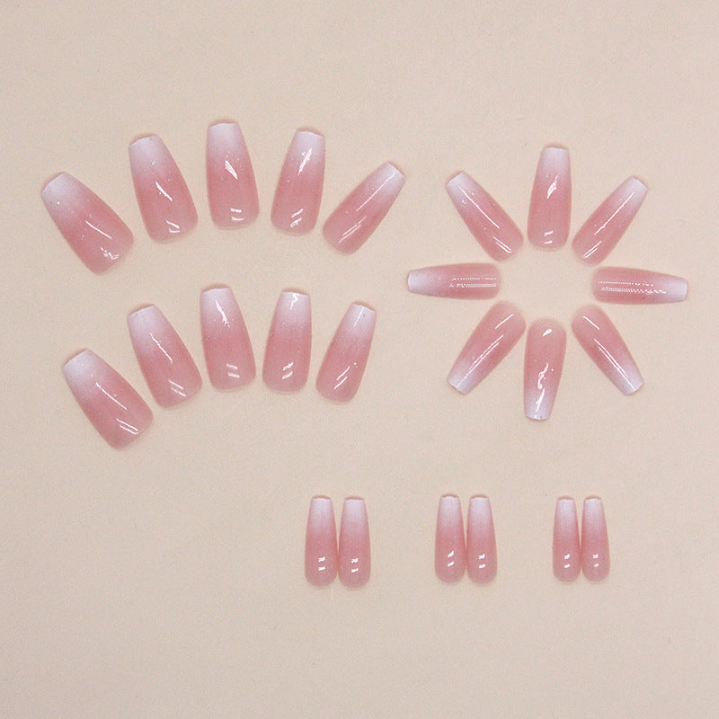 Art nails with elegant gradient and high gloss finish Kalsten