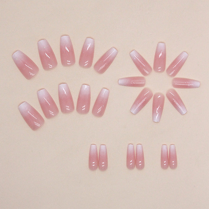 Art nails with elegant gradient and high gloss finish Kalsten