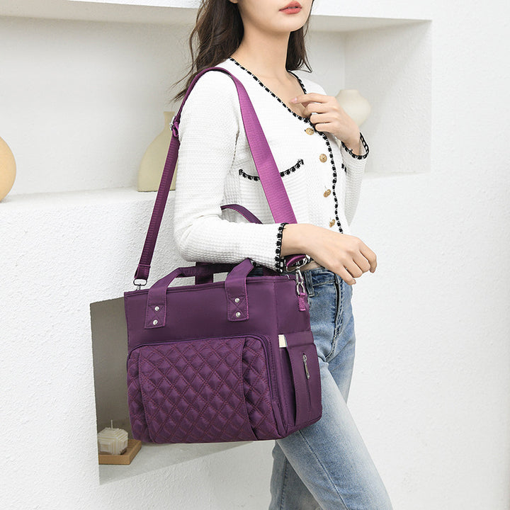 Quilted Multi-Compartment Tote Bag Kalsten