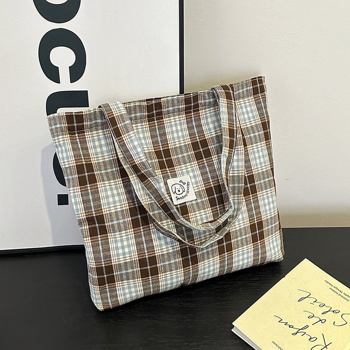 WoStylish Plaid Tote Bag Kalsten