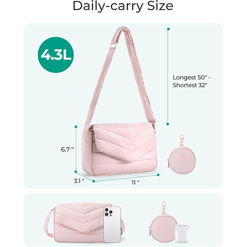 Multifunctional shoulder bag with removable cosmetic pouch Kalsten