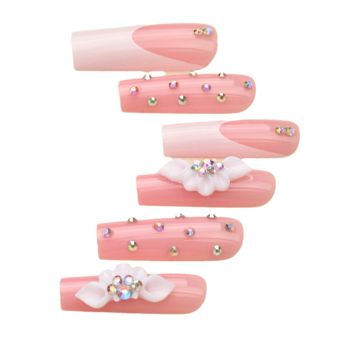 Decorative Floral Press-On Nail Tips Set Kalsten