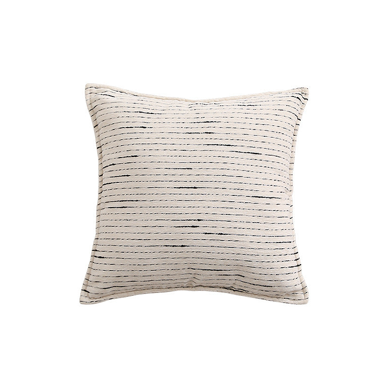 Decorative cotton-linen cushion cover with fine stripe texture Kalsten