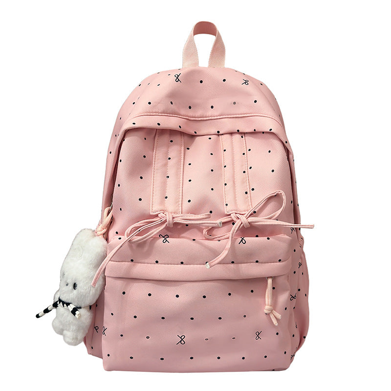 Fun Polka Dot Patterned Backpack