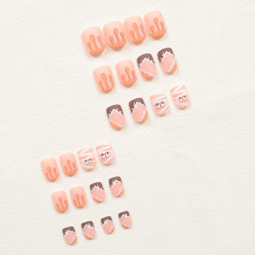 Artificial nail set with creative Halloween design Kalsten