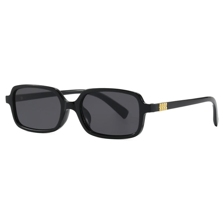 Women's fashionable square glasses with elegant plastic frame and gold accents Kalsten