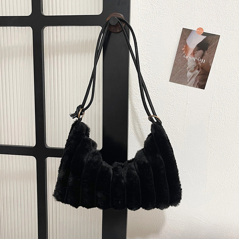 Plush Textured Handbag