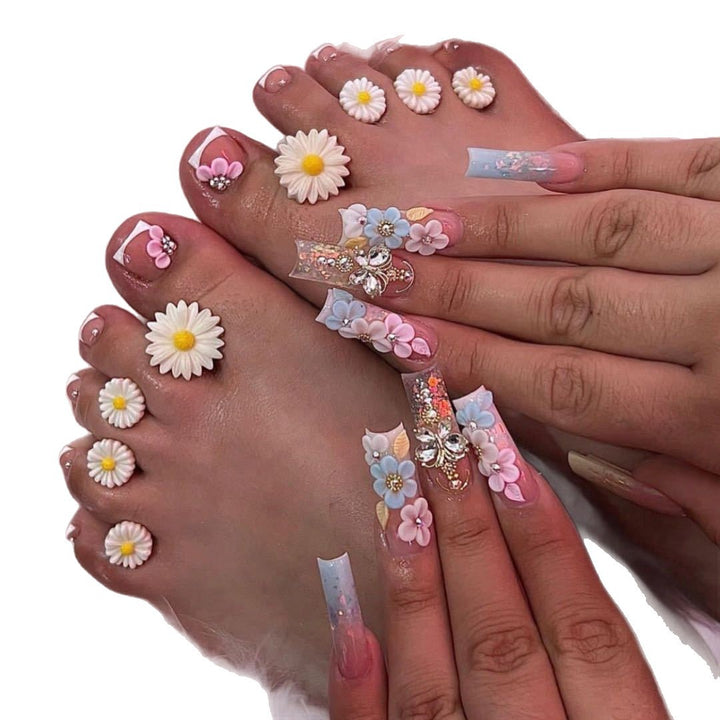 Floral 3D Press-On Nail Art Set Kalsten