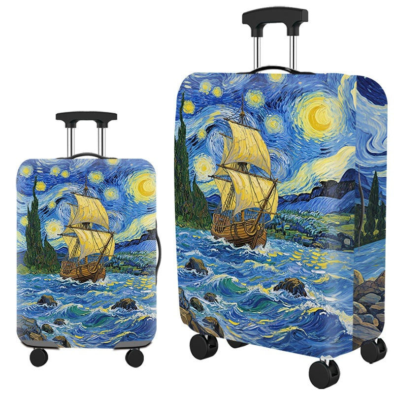 Artistic Cat-Themed Hard Shell Suitcase Kalsten