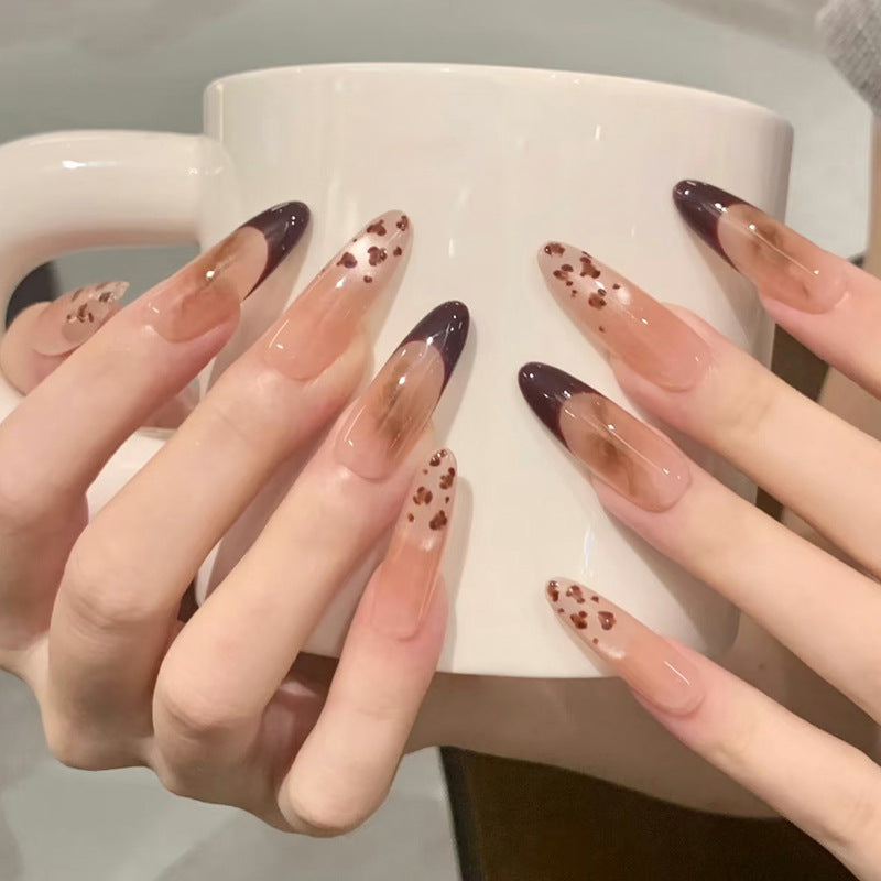 Artistic Stiletto Press-On Nails with Unique Animal Print Accents Kalsten