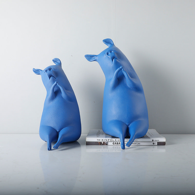 Playful Decorative Pig Figurine