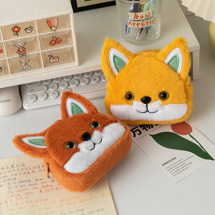 Plush Fox-Shaped Pencil Case Kalsten