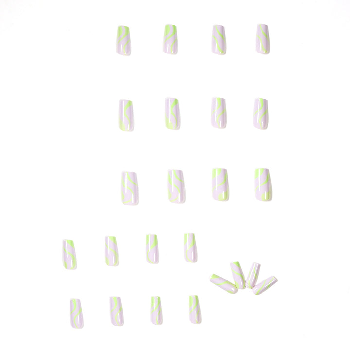 Artful Nail Art in Modern Wave Pattern Kalsten