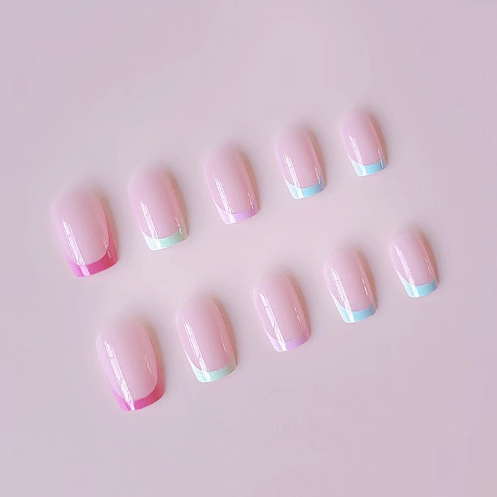 Acrylic nail set with colorful color accents Kalsten