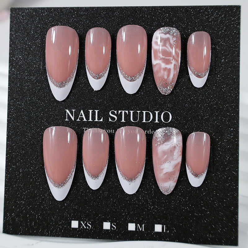 Artificial nails with elegant glitter design Kalsten