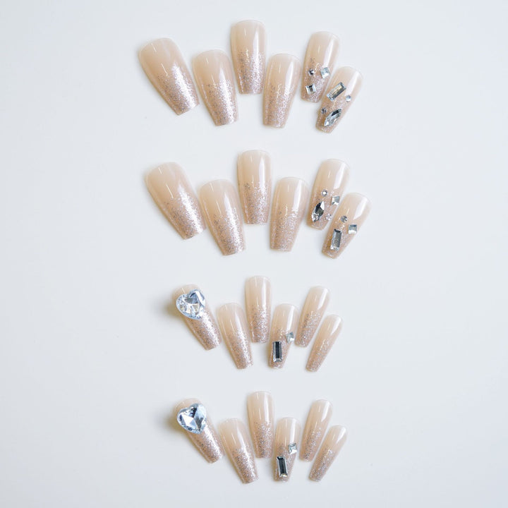 Sparkling Rhinestone Press-On Nail Set Kalsten