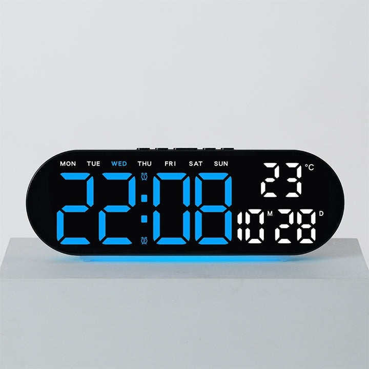 Digital alarm clock with multifunctional LED display and integrated thermometer function Kalsten