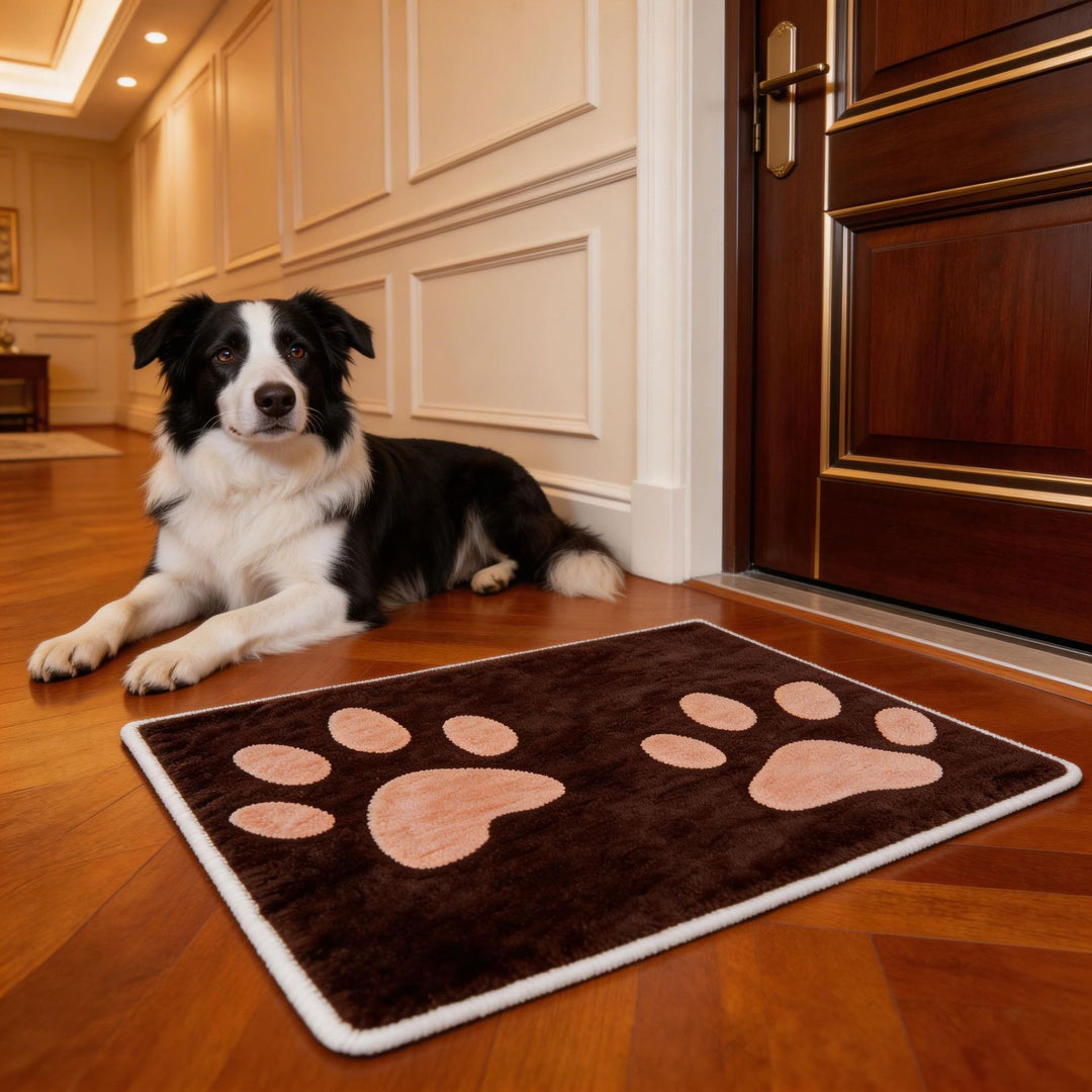 Decorative Plush Dog-Themed Area Rug