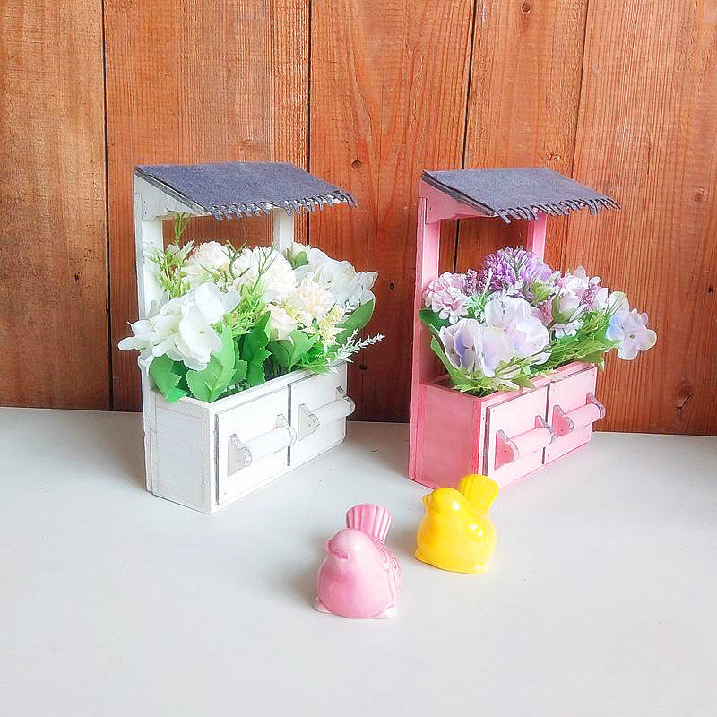 Decorative Flower Pot Box with Roof