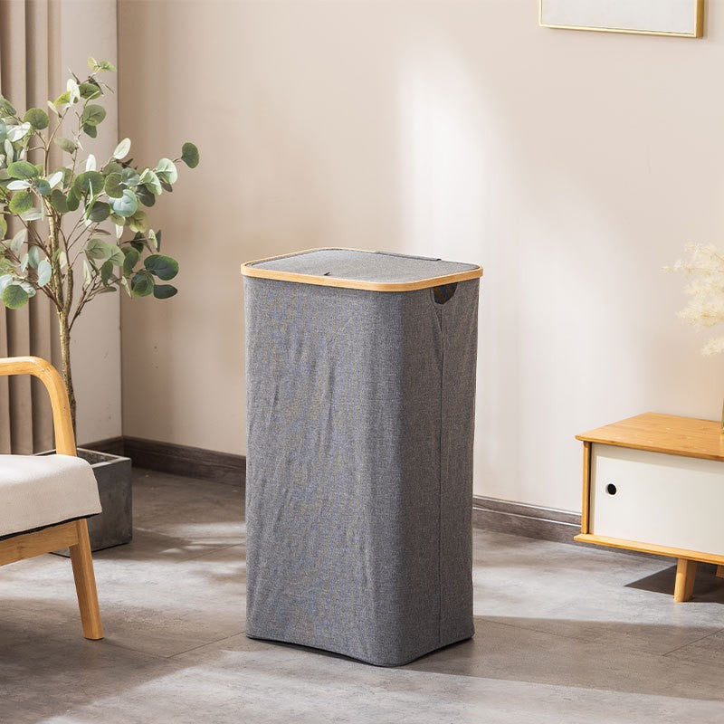 Laundry basket with removable lid and bamboo frame Kalsten