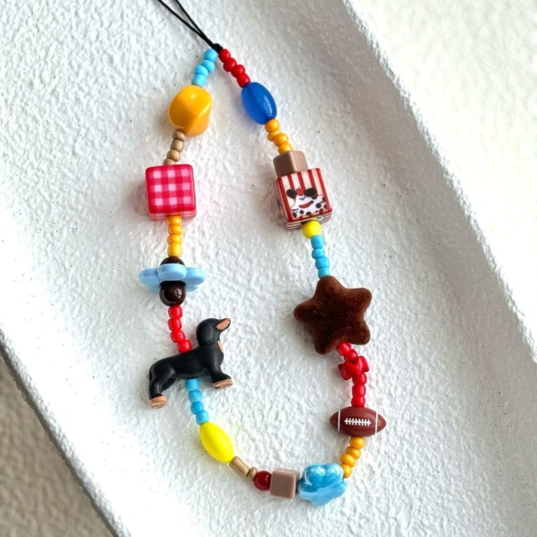 Playful Beaded Charm Necklace Kalsten
