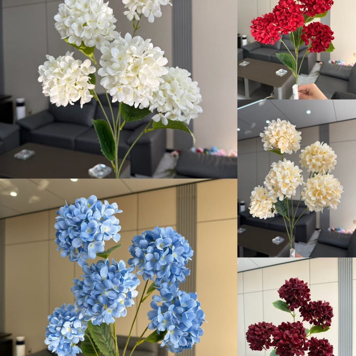 Lifelike Hydrangea Floral Arrangement