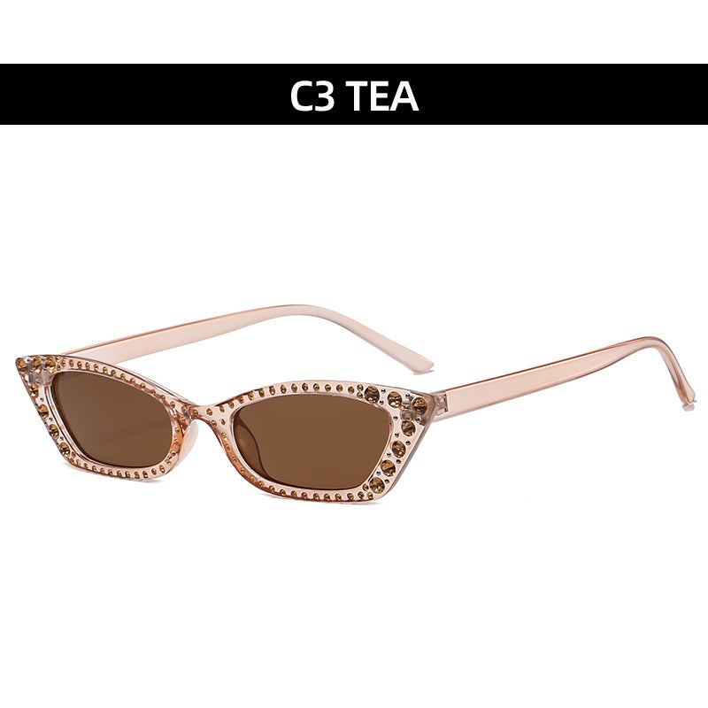Cat-Eye Rhinestone-Embellished Sunglasses